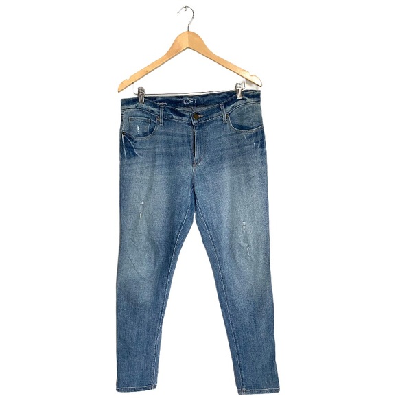 LOFT Denim - LOFT relaxed light wash distressed skinny jeans
